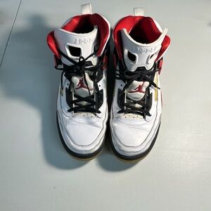 Nike Air Jordan 23 White, Red and Yellow High-Top NIKEid Sneakers size 11.5